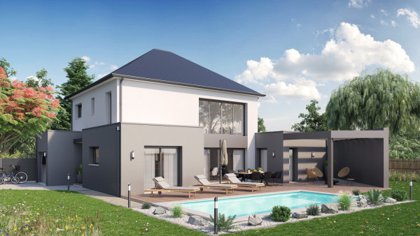 Maison neuve à Pluvigner avec 4 chambres sur terrain de 400m2 - image 1