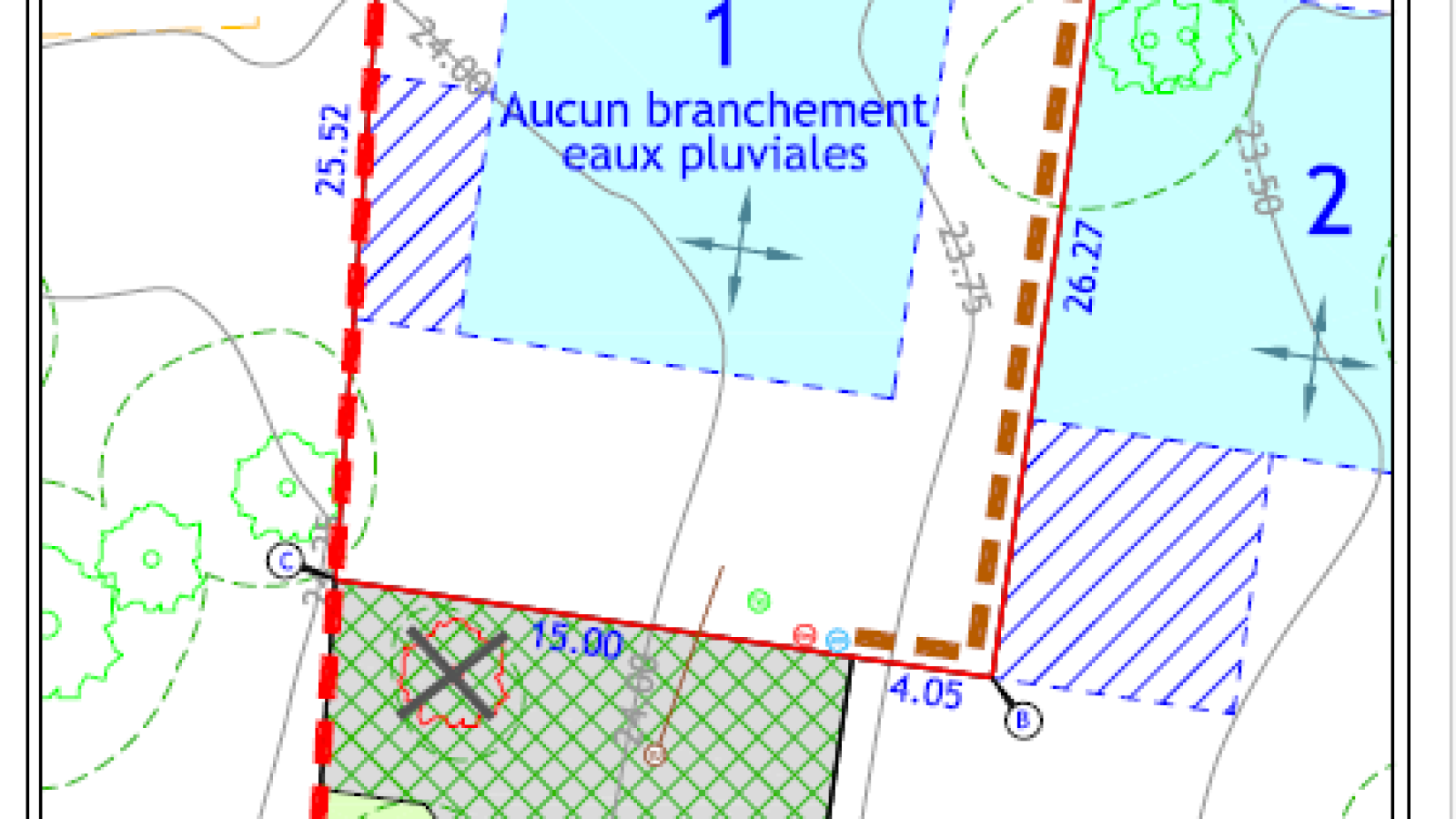 Terrain constructible de 521m2 à Crach